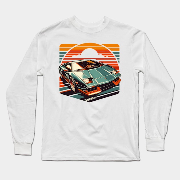 Lamborghini Aventador Long Sleeve T-Shirt by Vehicles-Art